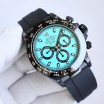 ROLEX Daytona  40MM 7500 Movement Blaken Blue Wrist Watch
